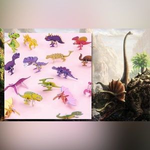 $1 3 DINOSAUR MINI PUZZLES. NEW. $1 WITH ANY $10 ORDER OR MORE INDIVIDUALLY SEA